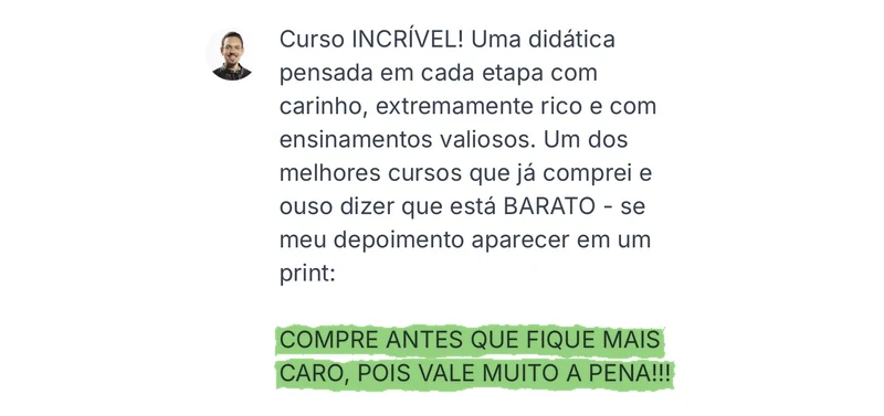 Depoimento: compre antes que fique mais caro, pois vale muito a pena