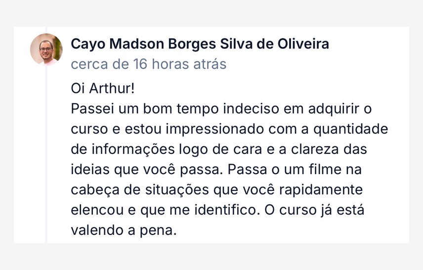 Curto, mas poderoso.